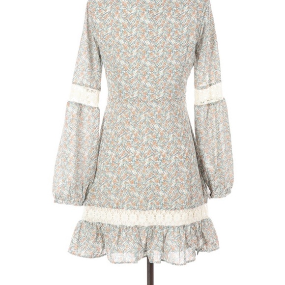 cupcakes and cashmere womens harmoni printed long sleeve dress with trims Dress - Picture 5 of 8